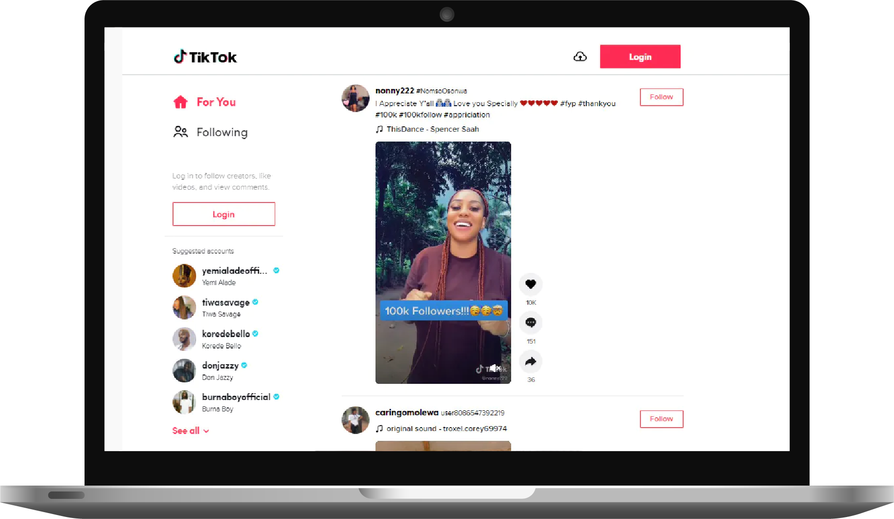 TikTok outreach on laptop